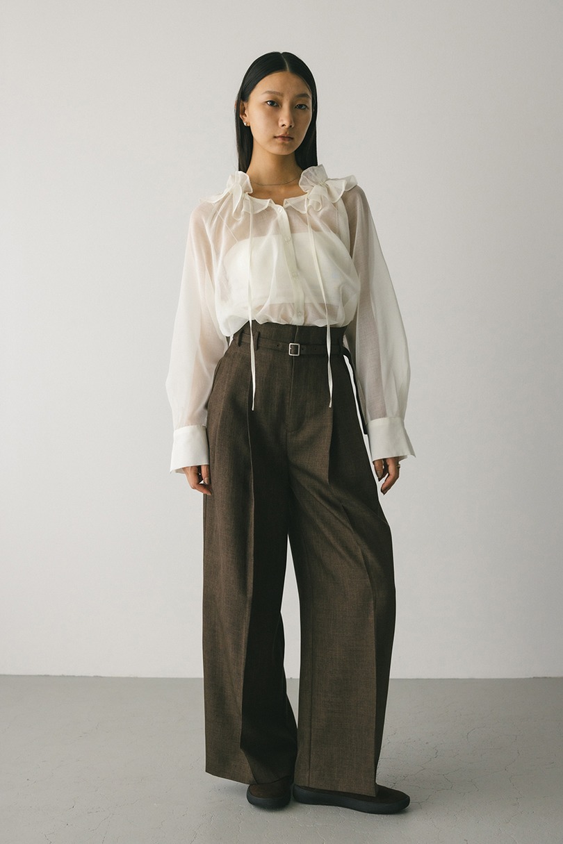 フリルカラーシアーシャツ 詳細画像 WHT 2