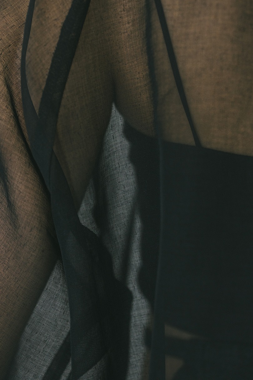 フリルカラーシアーシャツ 詳細画像 BLK 8