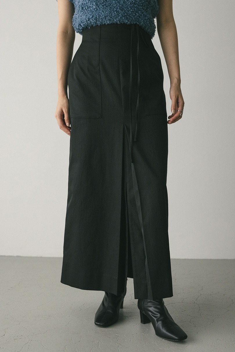 ダブルスリットハイストレッチスカート 詳細画像 BLK 3