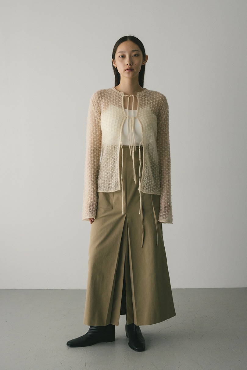 ダブルスリットハイストレッチスカート 詳細画像 BEG 2