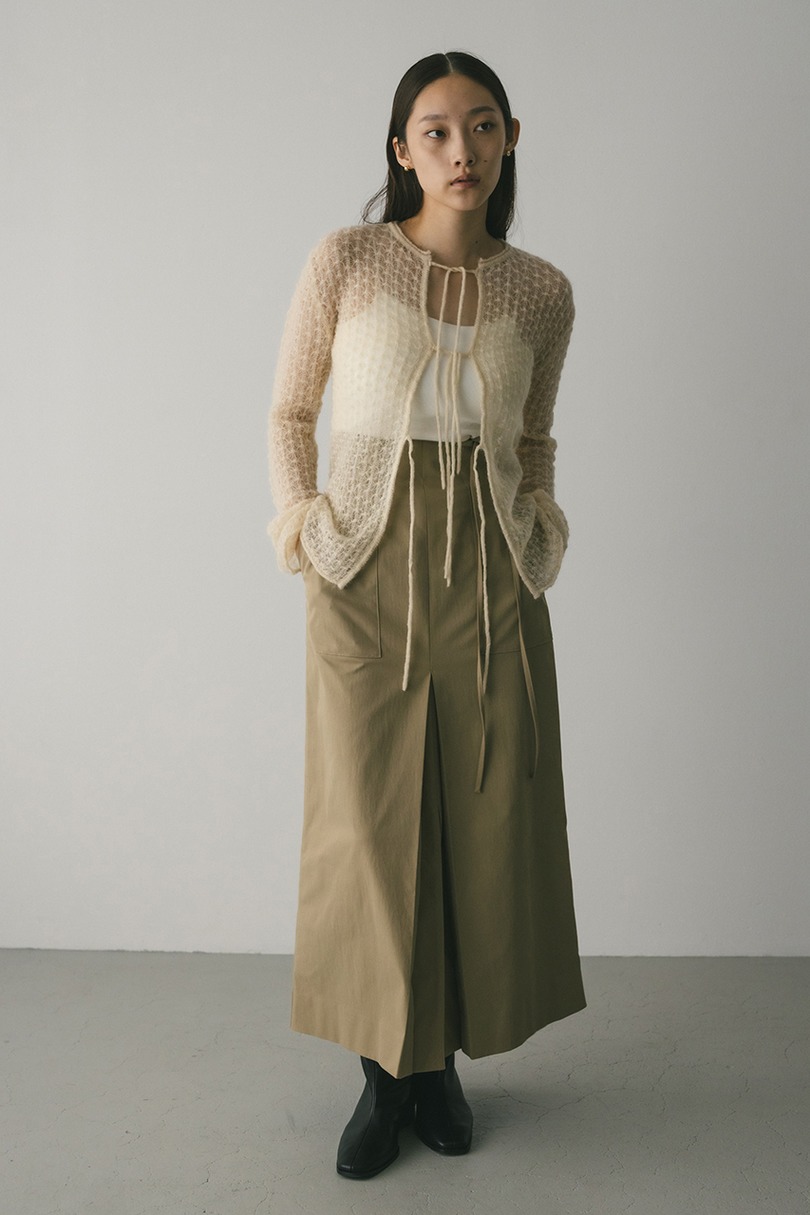 ダブルスリットハイストレッチスカート 詳細画像 BEG 3