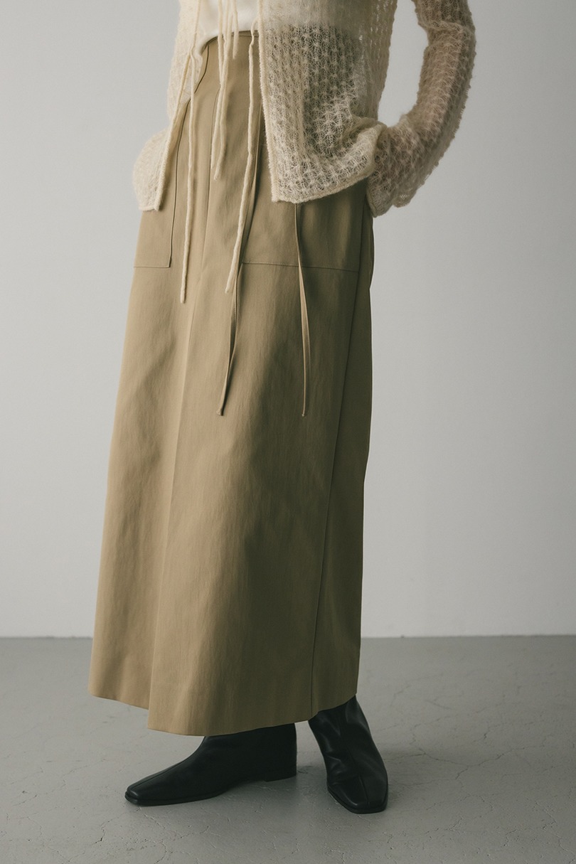 ダブルスリットハイストレッチスカート 詳細画像 BEG 4