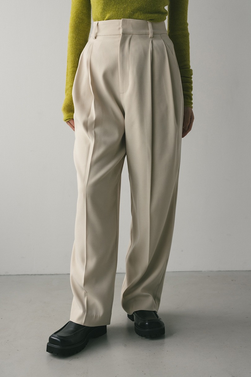 【WEB限定】ベーシックツータックパンツロング　