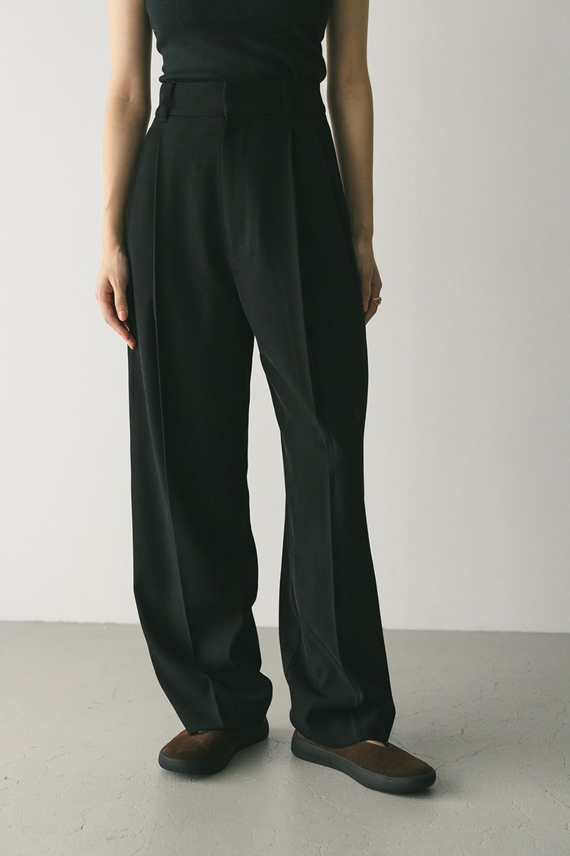 【WEB限定】ベーシックツータックパンツロング　