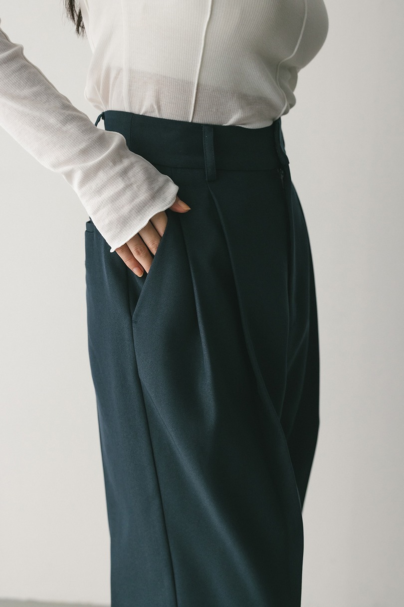 【WEB限定】ベーシックツータックパンツロング　 詳細画像 D/GRY 6