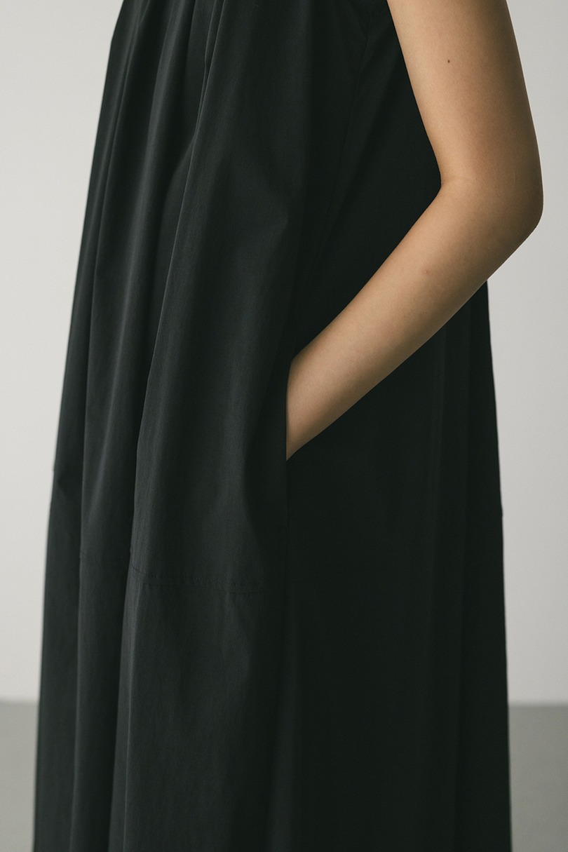 撥水ネックギャザーワンピース 詳細画像 BLK 10