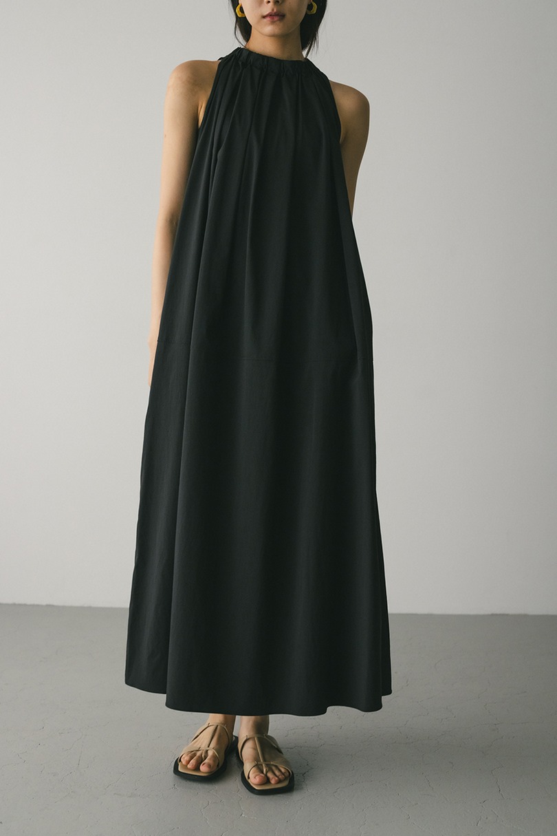 撥水ネックギャザーワンピース 詳細画像 BLK 6