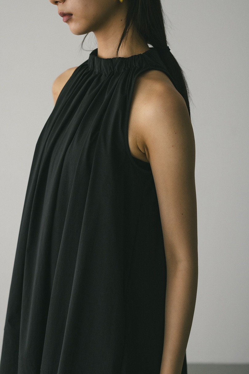 撥水ネックギャザーワンピース 詳細画像 BLK 8