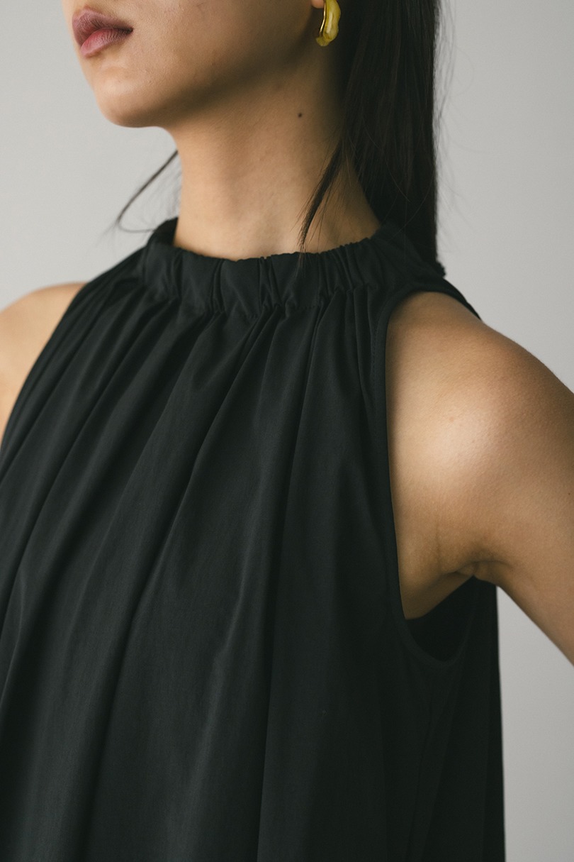 撥水ネックギャザーワンピース 詳細画像 BLK 9