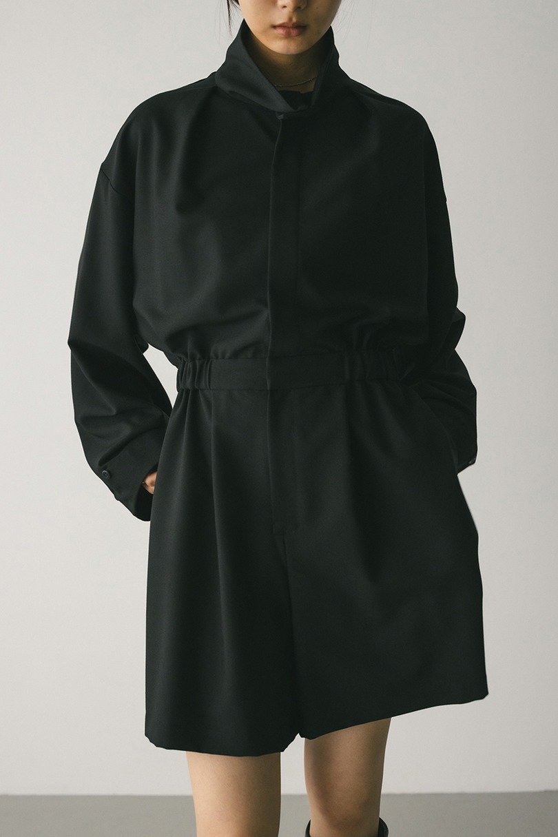 スタンドネックショートロンパース 詳細画像 BLK 5