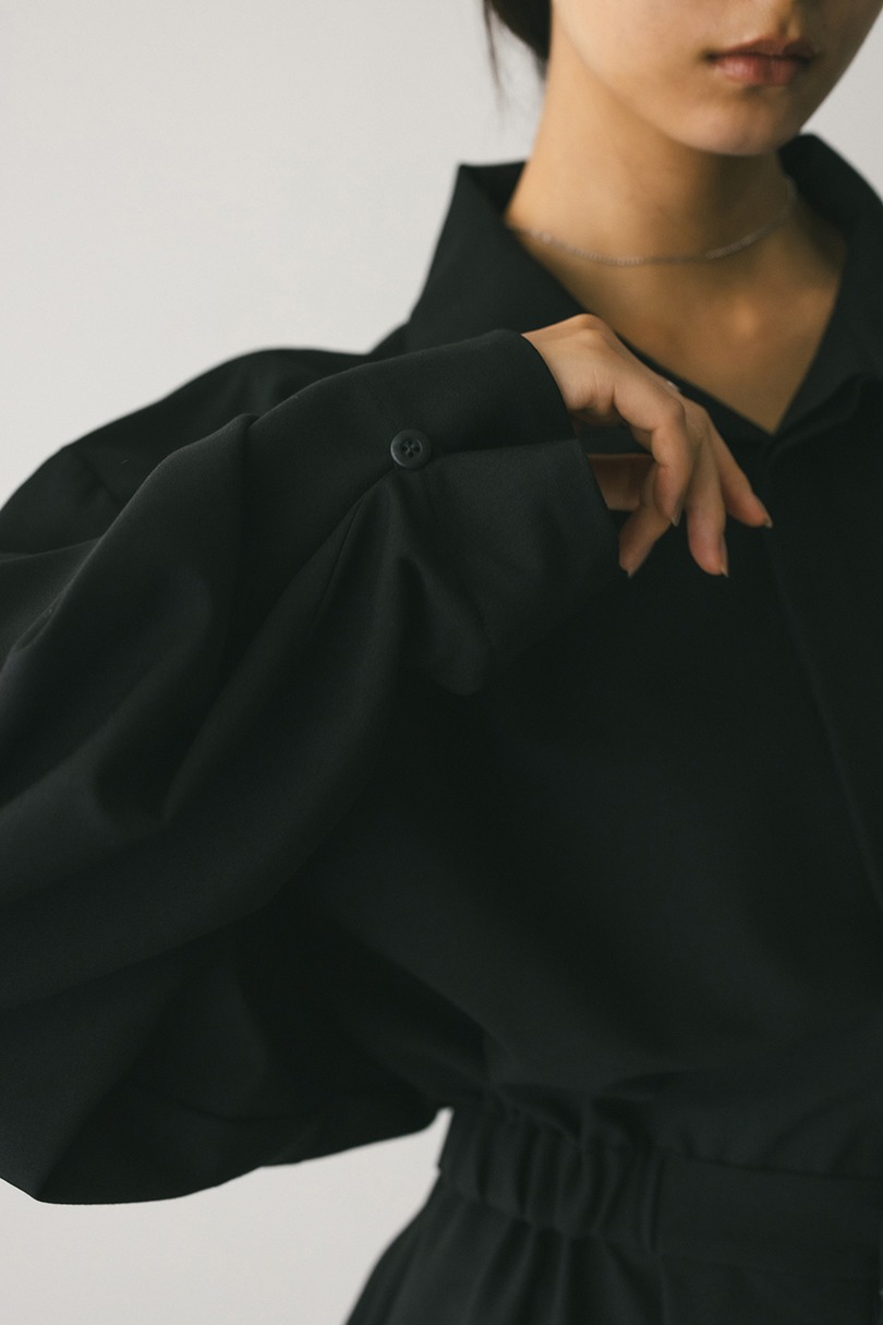 スタンドネックショートロンパース 詳細画像 BLK 9