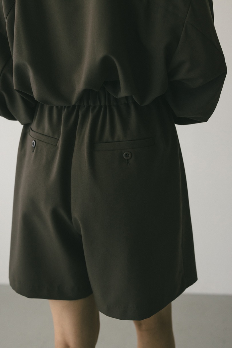 スタンドネックショートロンパース 詳細画像 BRN 11