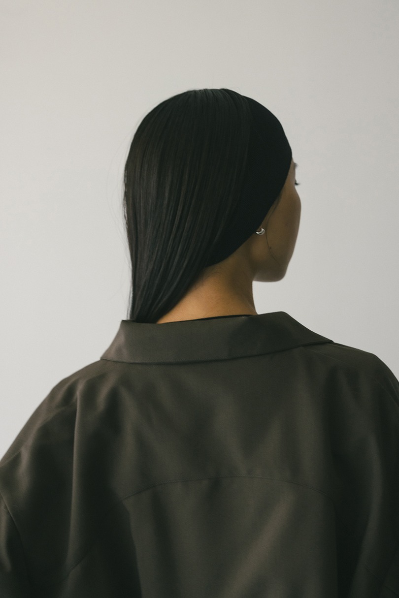 スタンドネックショートロンパース 詳細画像 BRN 12