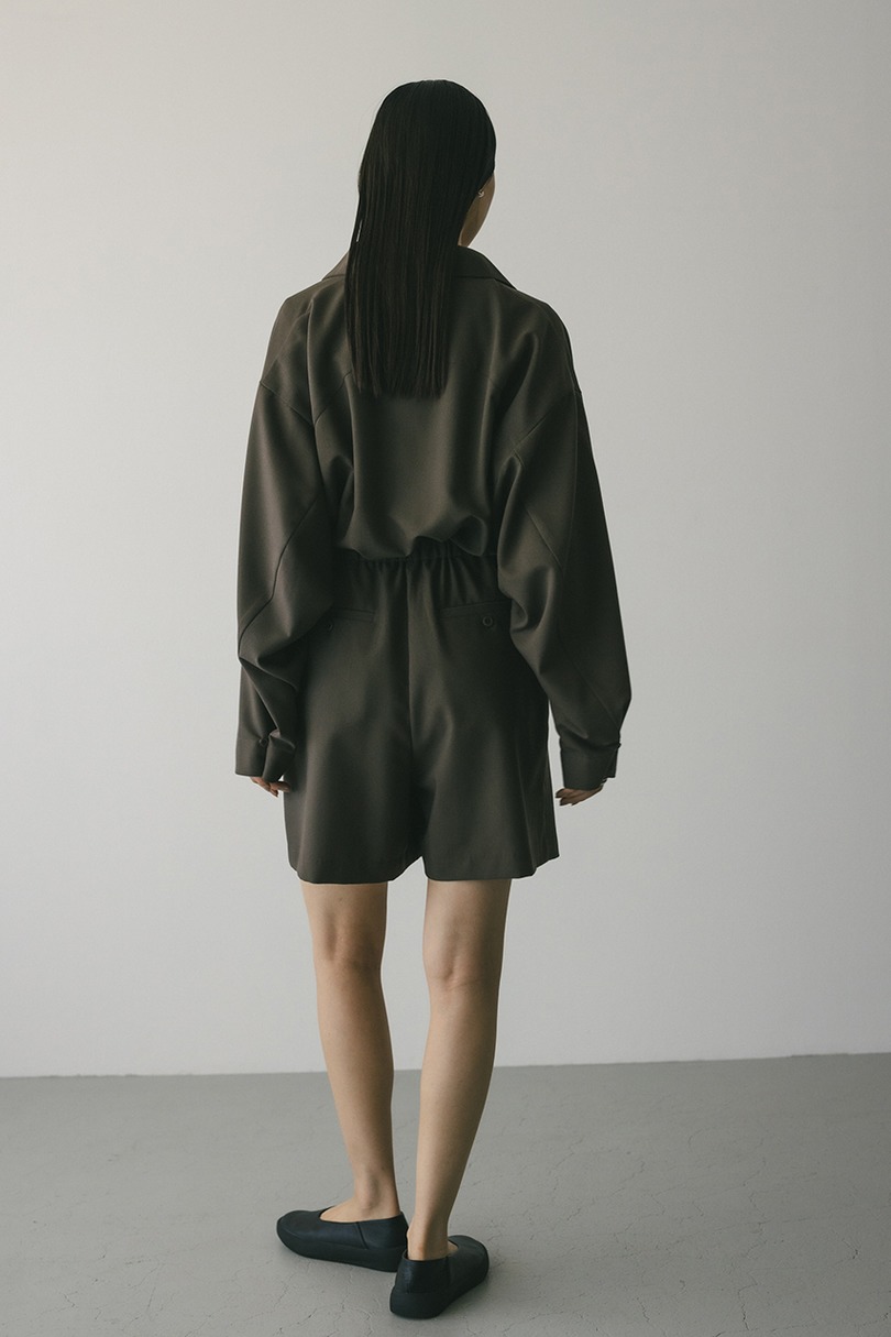 スタンドネックショートロンパース 詳細画像 BRN 5