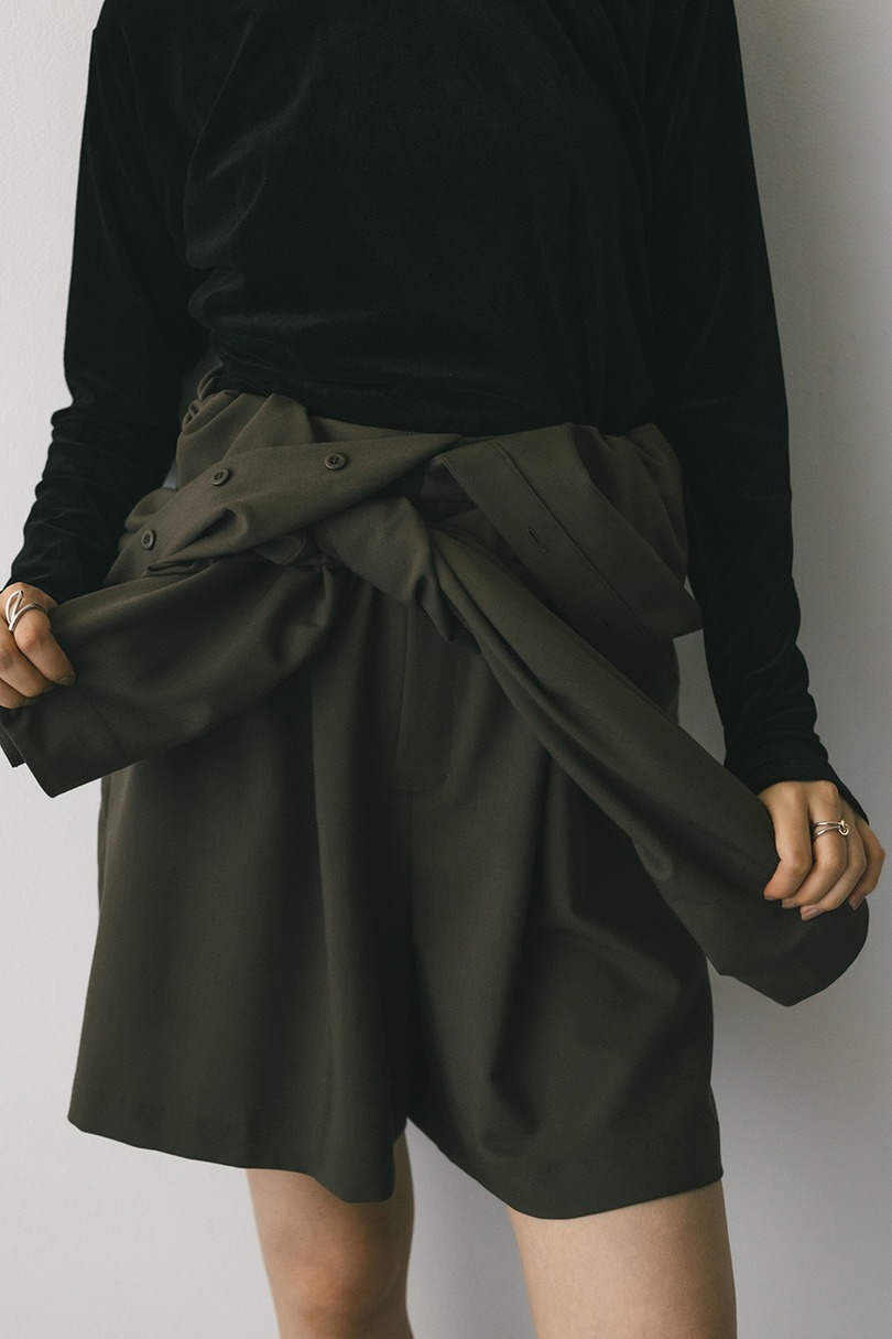 スタンドネックショートロンパース 詳細画像 BRN 7