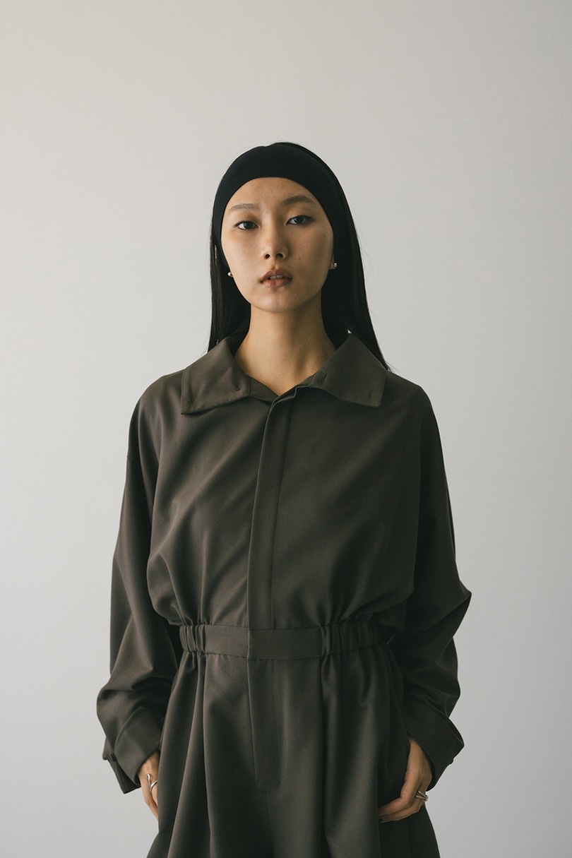 スタンドネックショートロンパース 詳細画像 BRN 8