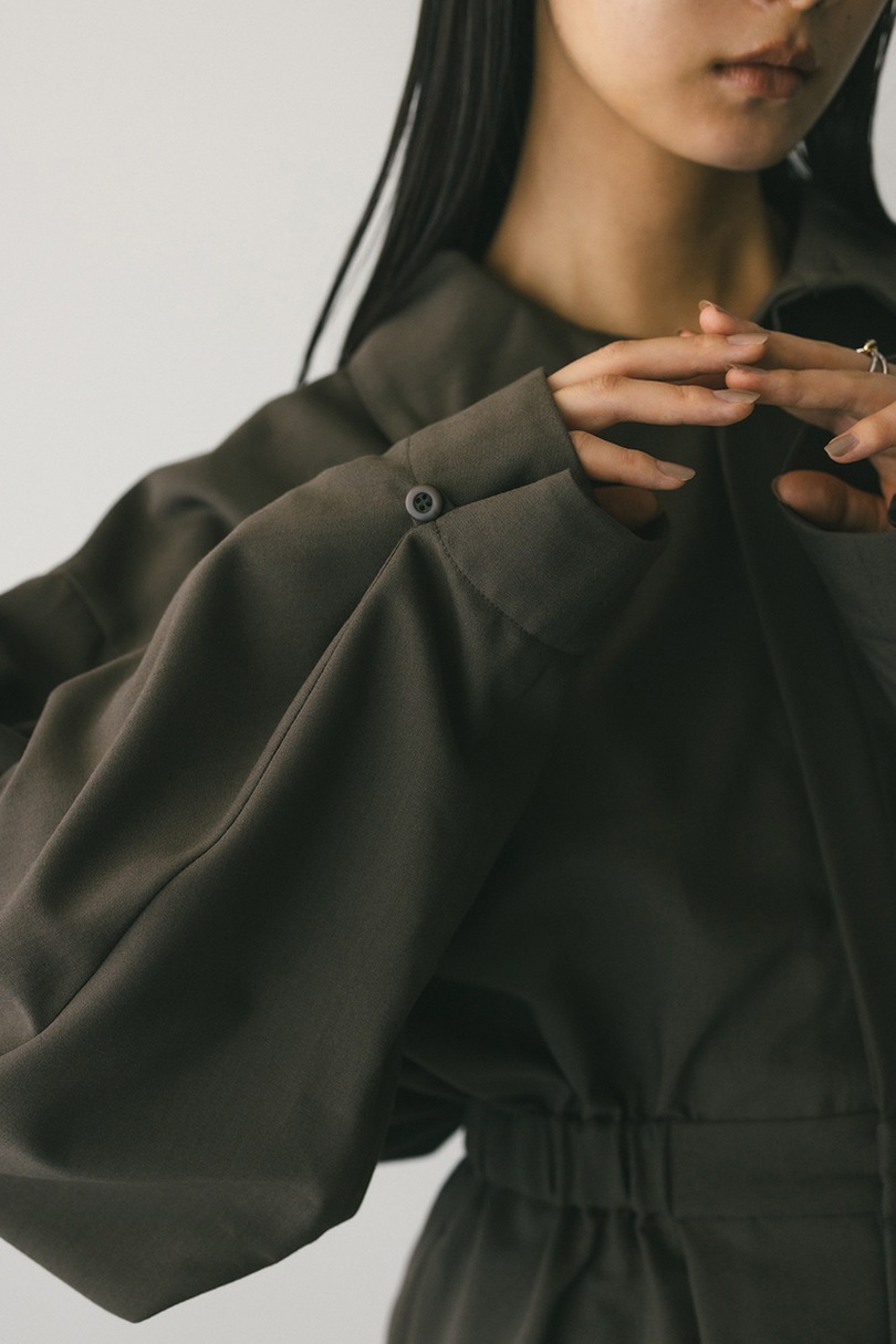 スタンドネックショートロンパース 詳細画像 BRN 9