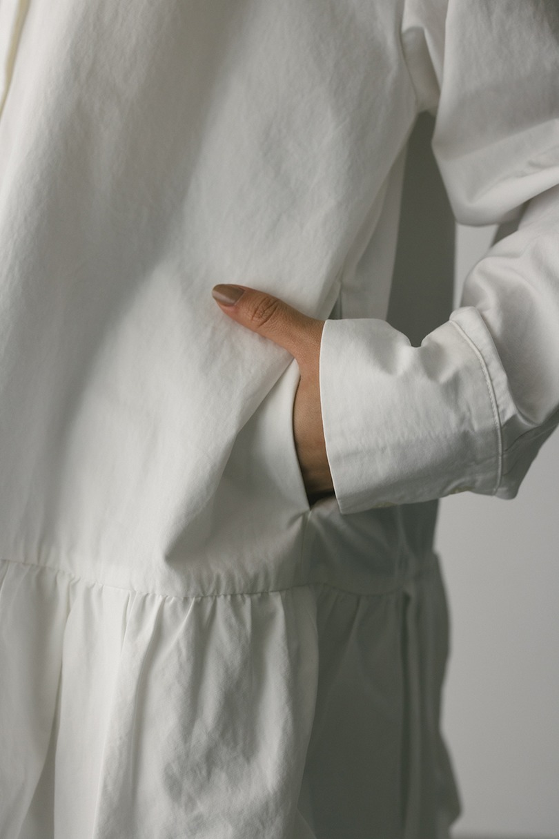 バルーンミニシャツワンピース 詳細画像 WHT 11