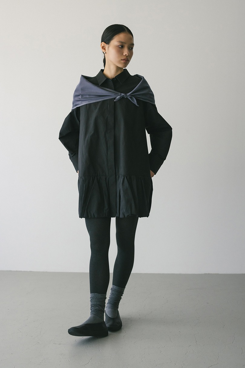 バルーンミニシャツワンピース 詳細画像 BLK 2