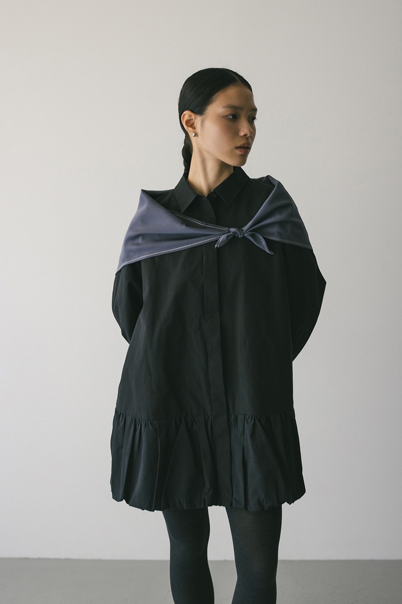 バルーンミニシャツワンピース 詳細画像 BLK 4