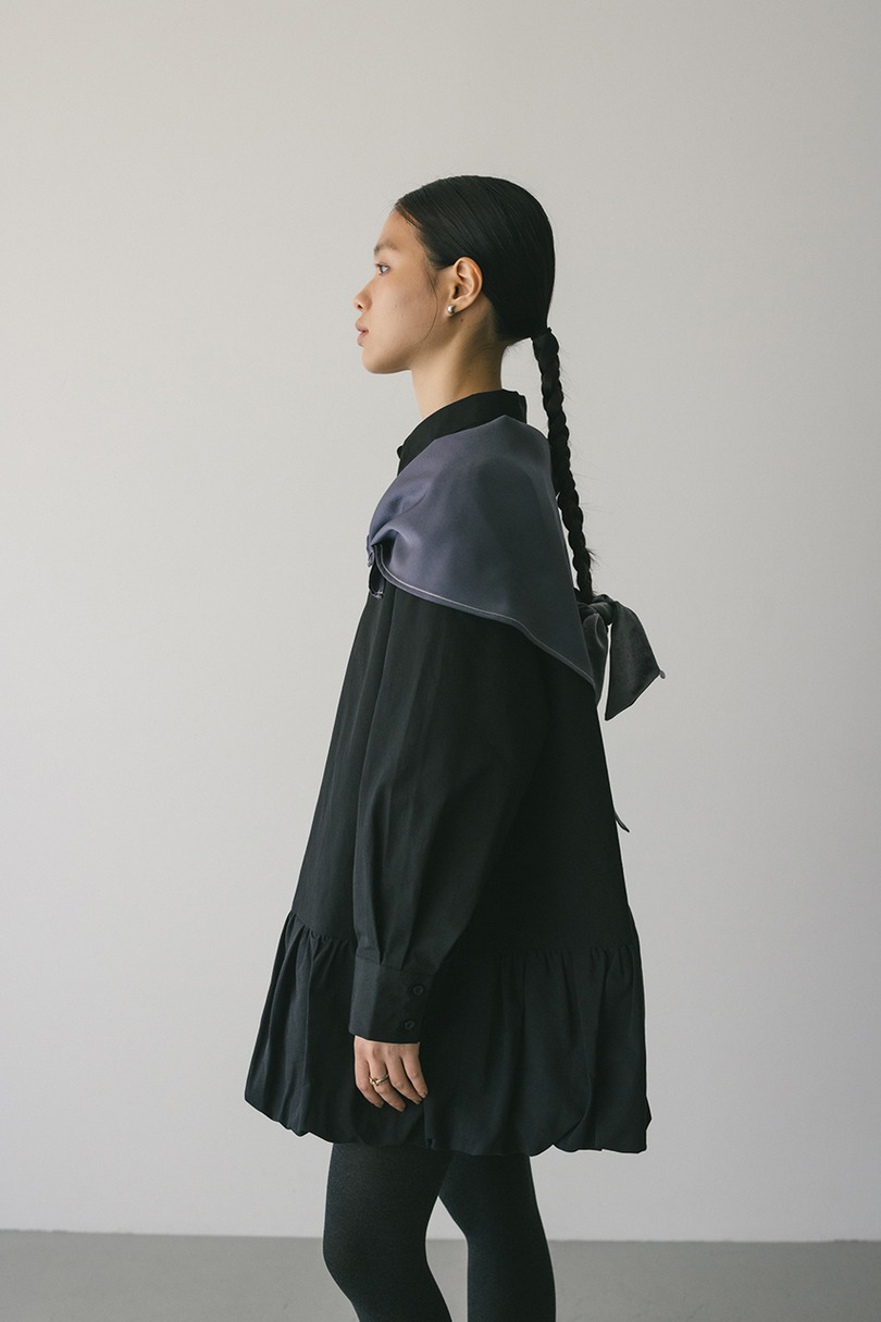 バルーンミニシャツワンピース 詳細画像 BLK 5