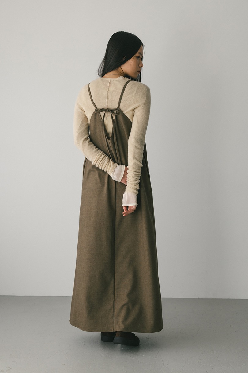 2ピースシャツレイヤードワンピース 詳細画像 BRN 10