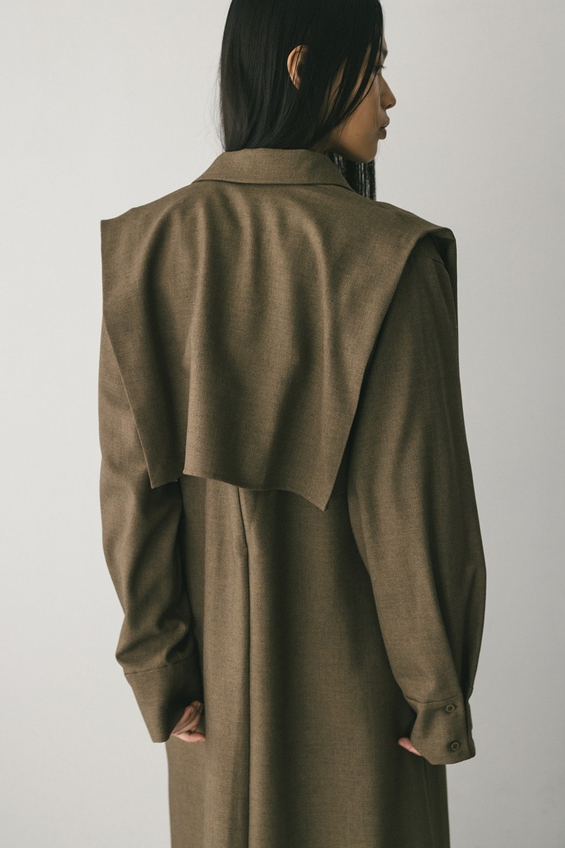 2ピースシャツレイヤードワンピース 詳細画像 BRN 13