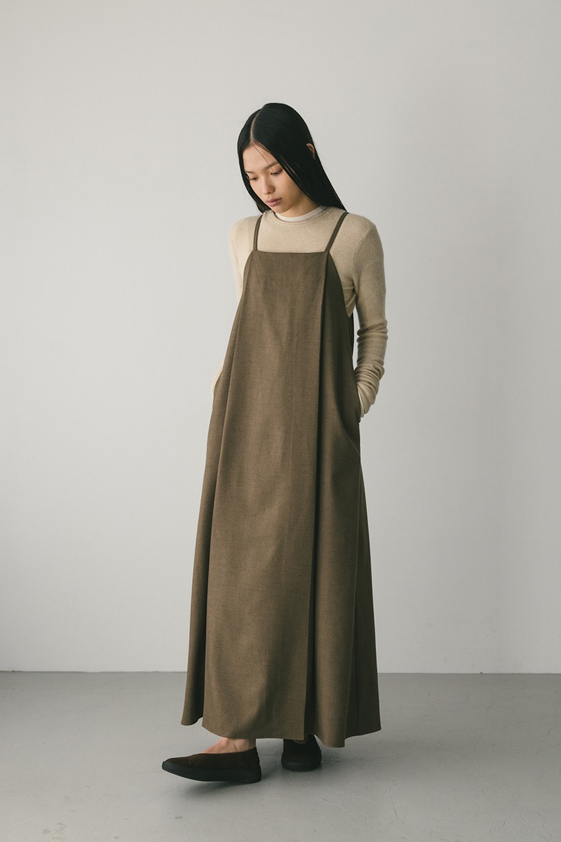 2ピースシャツレイヤードワンピース 詳細画像 BRN 5