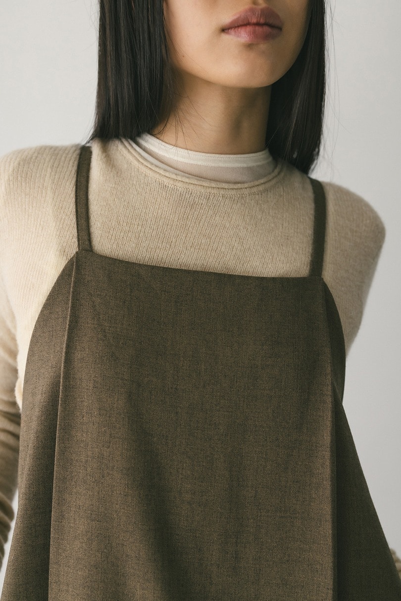 2ピースシャツレイヤードワンピース 詳細画像 BRN 7