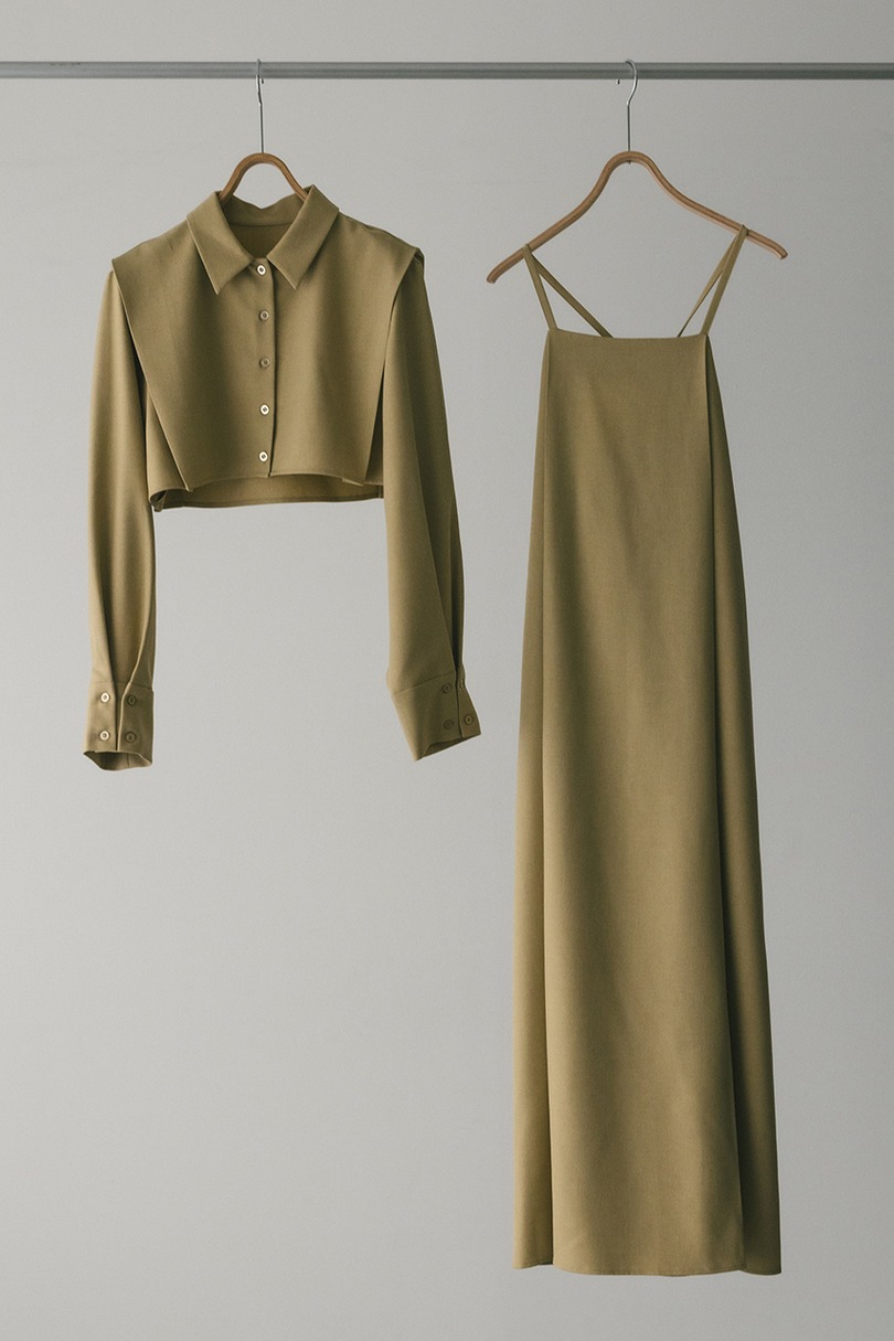 2ピースシャツレイヤードワンピース 詳細画像 BEG 18