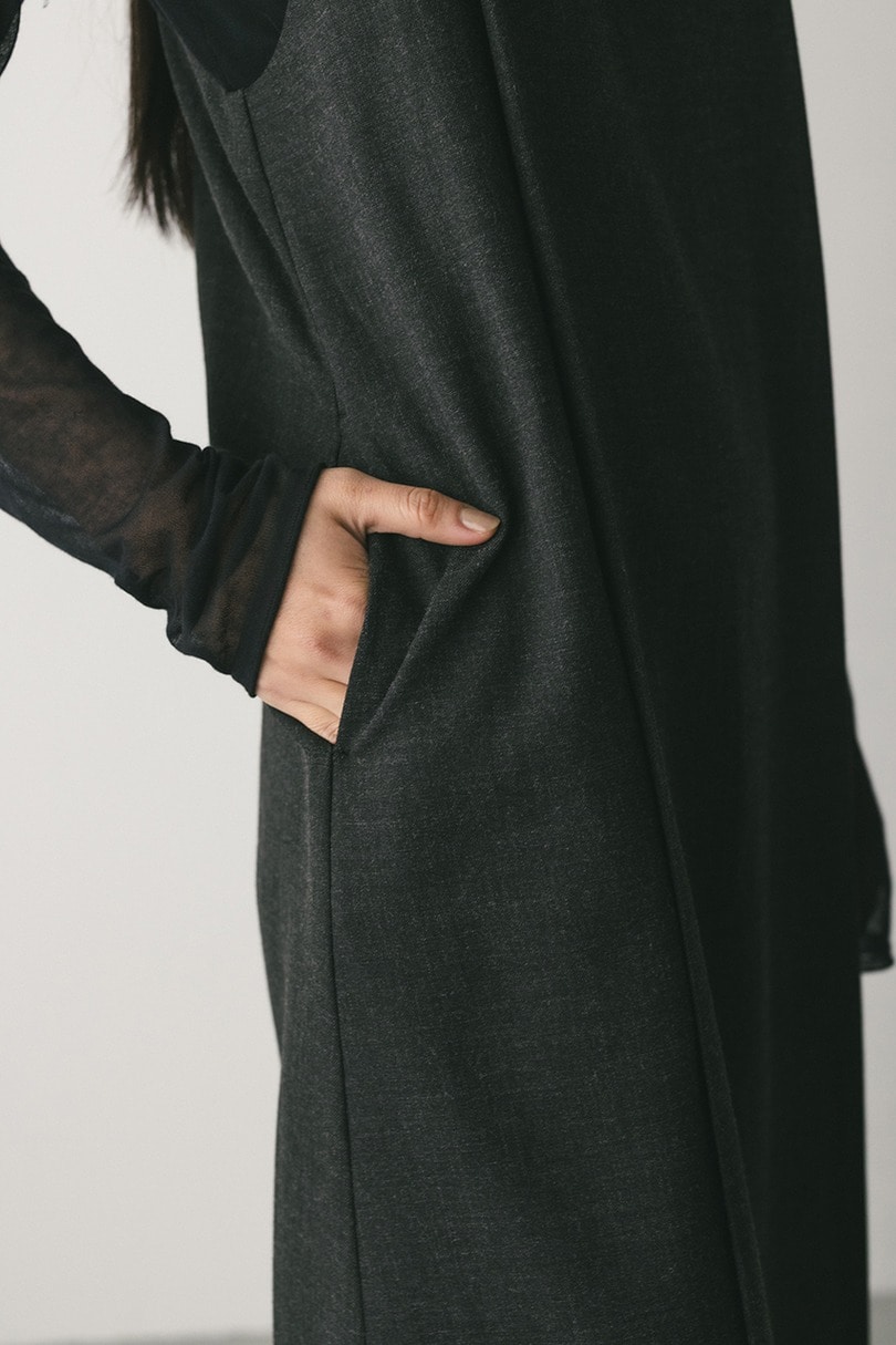 2ピースシャツレイヤードワンピース 詳細画像 GRY 11