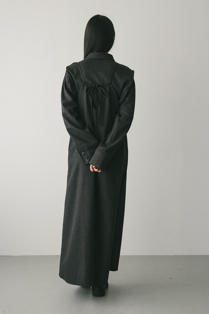 2ピースシャツレイヤードワンピース 詳細画像 GRY 18