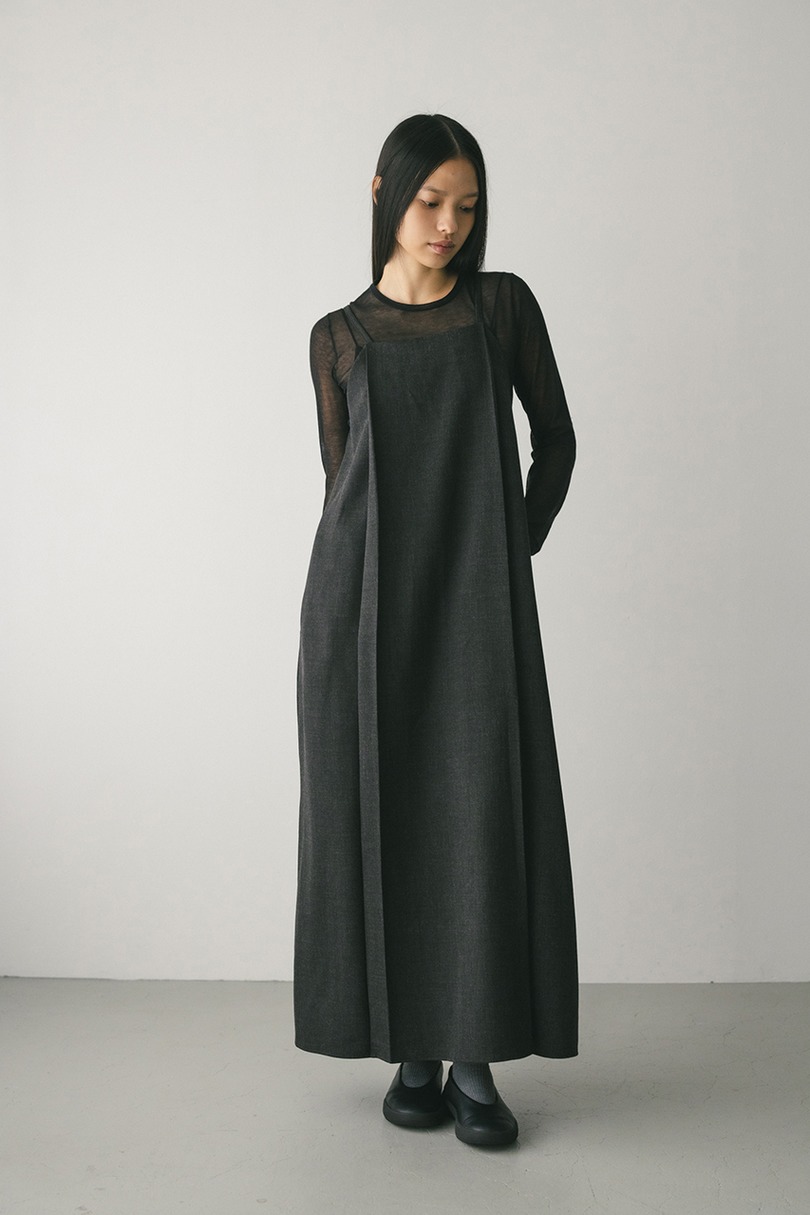 2ピースシャツレイヤードワンピース 詳細画像 GRY 2