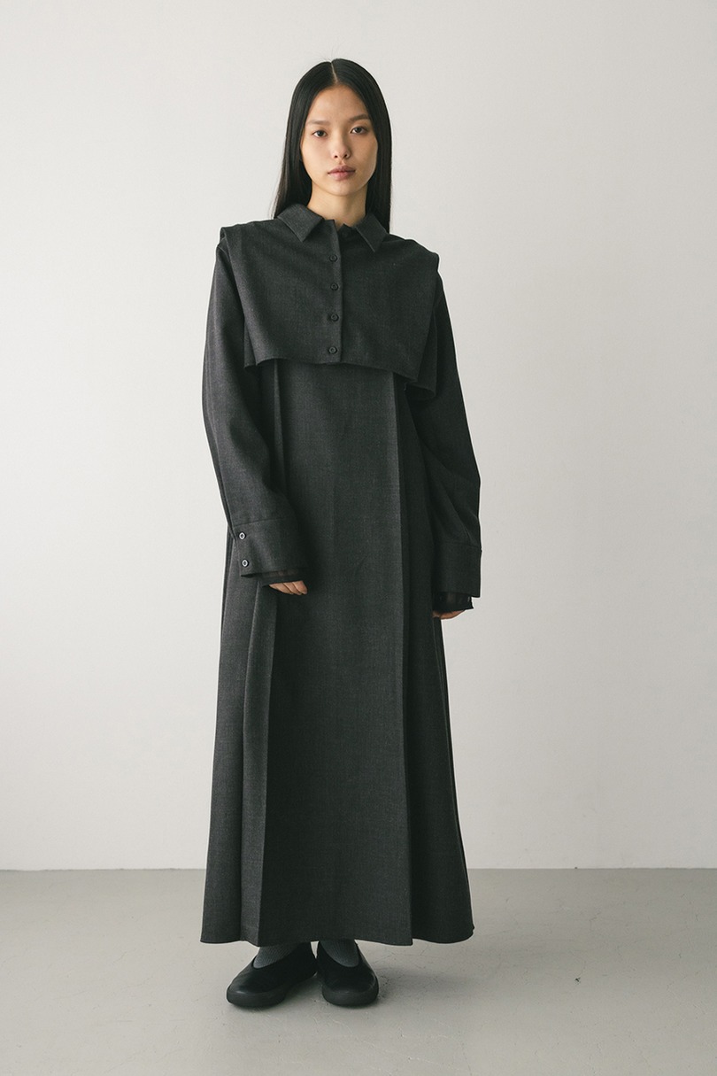 2ピースシャツレイヤードワンピース 詳細画像 GRY 6