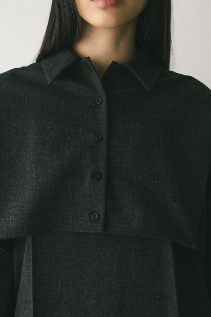 2ピースシャツレイヤードワンピース 詳細画像 GRY 9