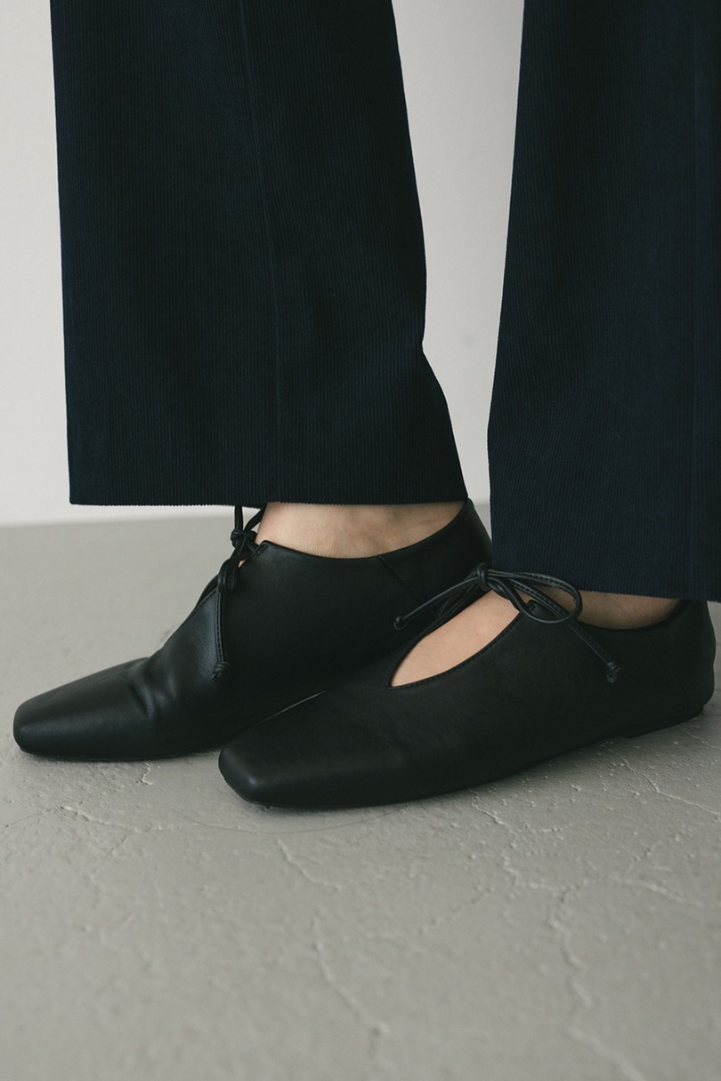 レースアップフラットシューズ 詳細画像 BLK 2