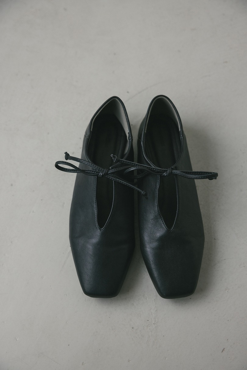 レースアップフラットシューズ 詳細画像 BLK 3