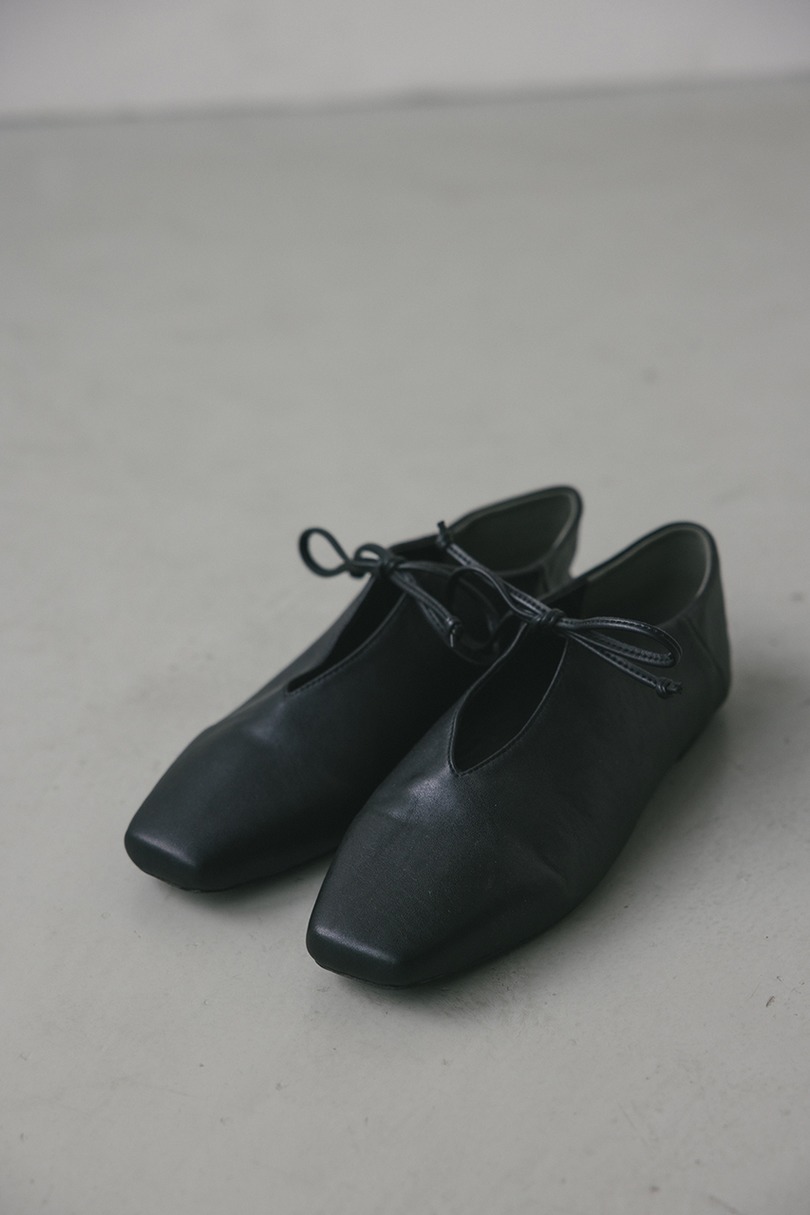 レースアップフラットシューズ 詳細画像 BLK 4