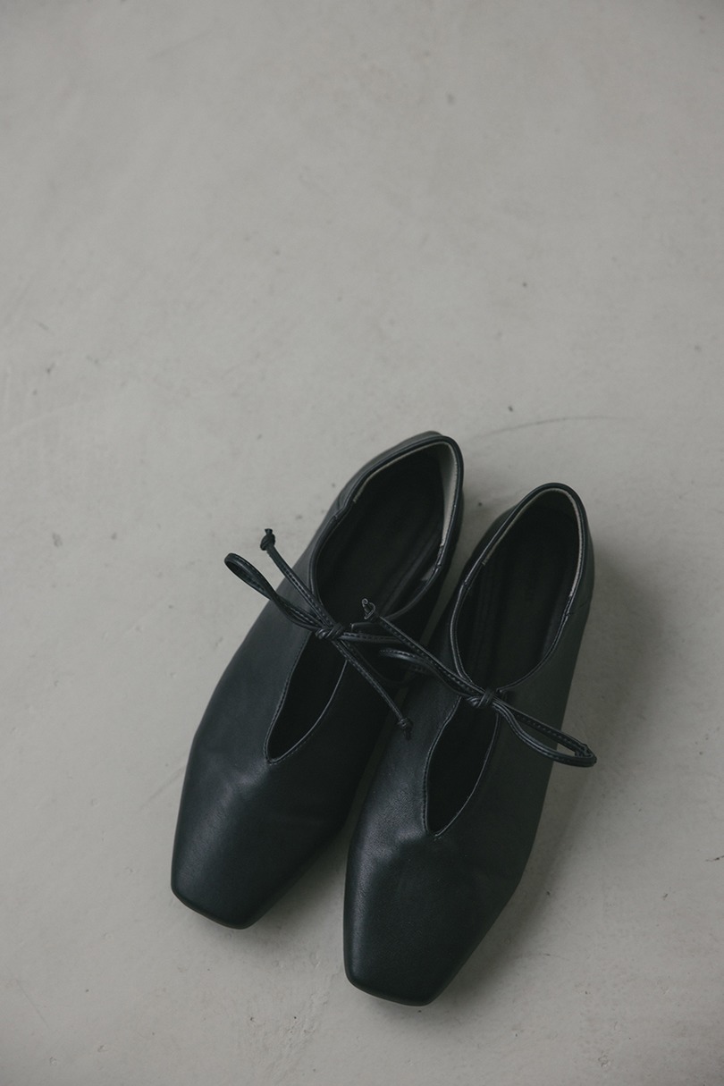 レースアップフラットシューズ 詳細画像 BLK 5