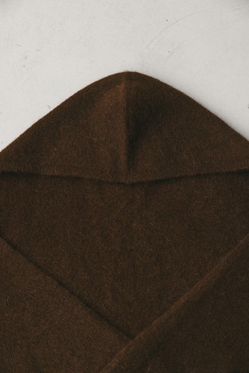 アンゴラミックスフーディースカーフ 詳細画像 BRN 5