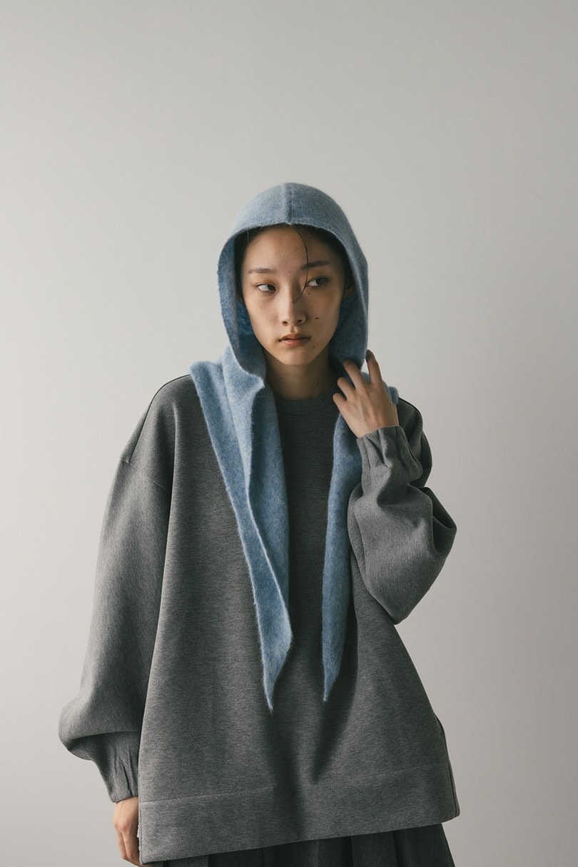 アンゴラミックスフーディースカーフ