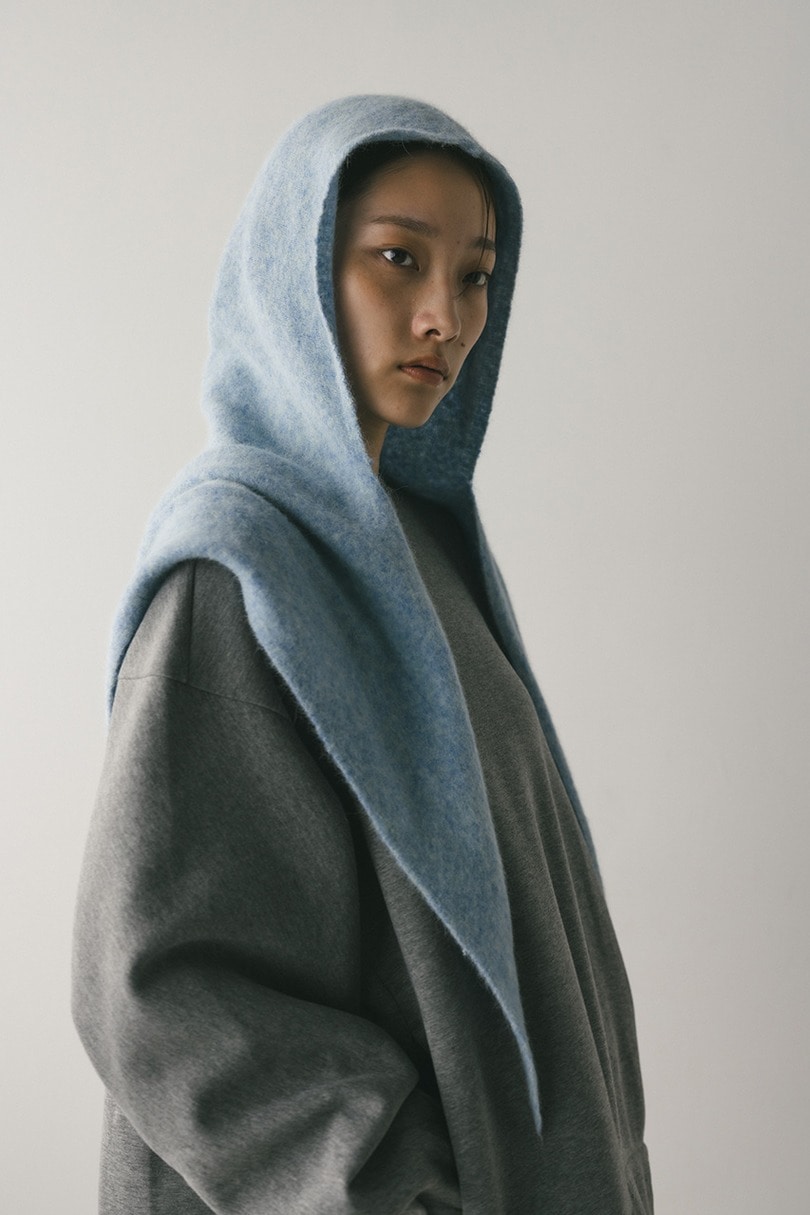 アンゴラミックスフーディースカーフ 詳細画像 BLU 3