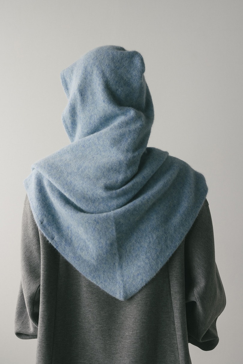 アンゴラミックスフーディースカーフ 詳細画像 BLU 4