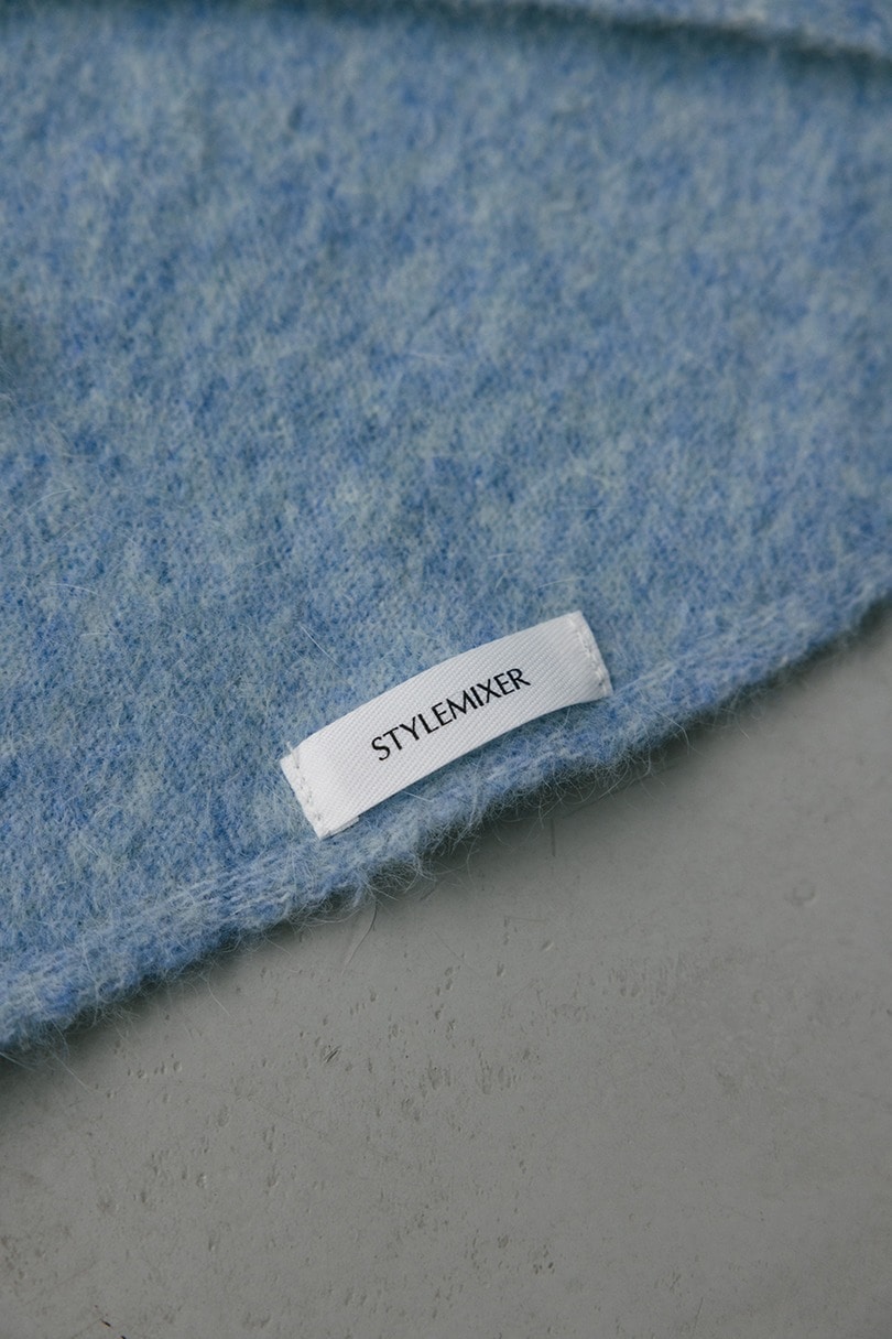 アンゴラミックスフーディースカーフ 詳細画像 BLU 8