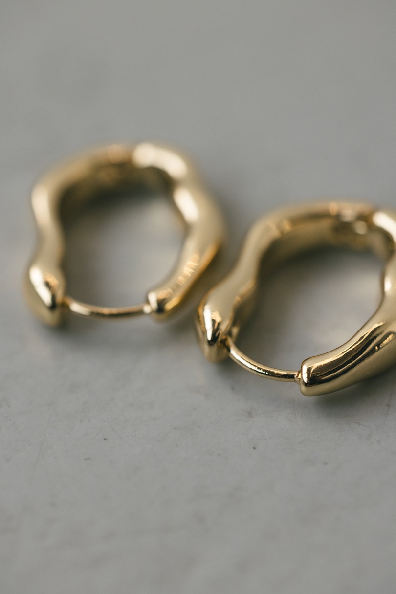 ウェーブラインフープピアス 詳細画像 GLD 10