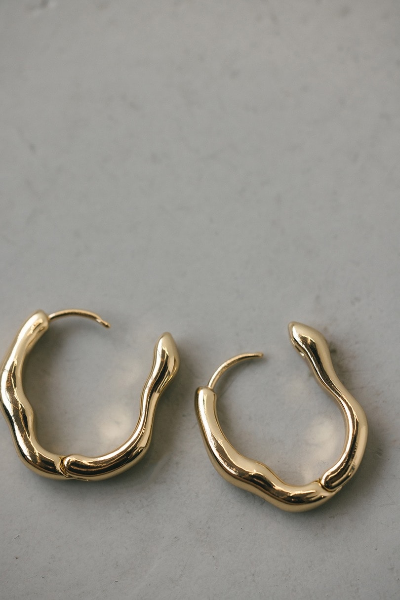 ウェーブラインフープピアス 詳細画像 GLD 11