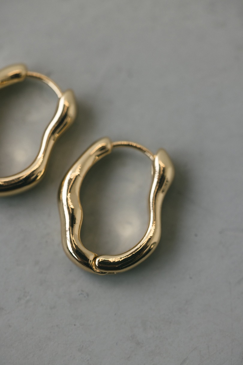 ウェーブラインフープピアス 詳細画像 GLD 12