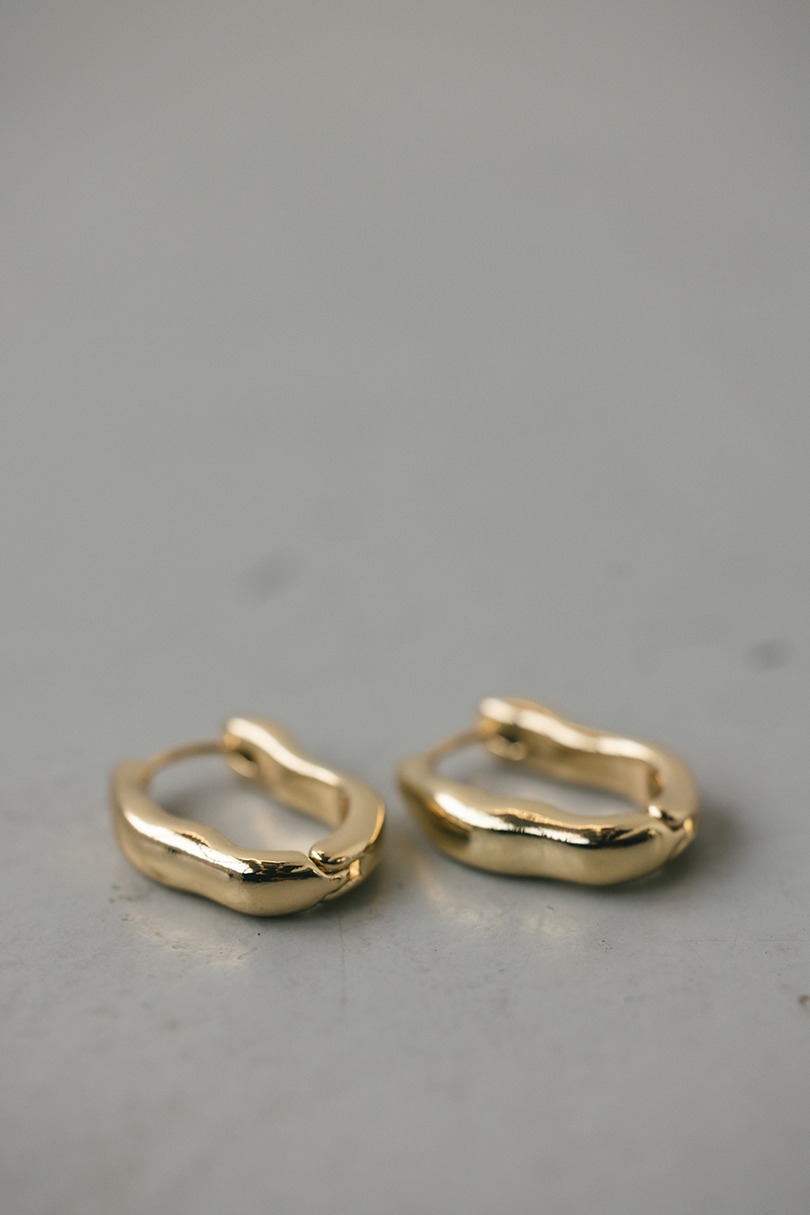 ウェーブラインフープピアス 詳細画像 GLD 7