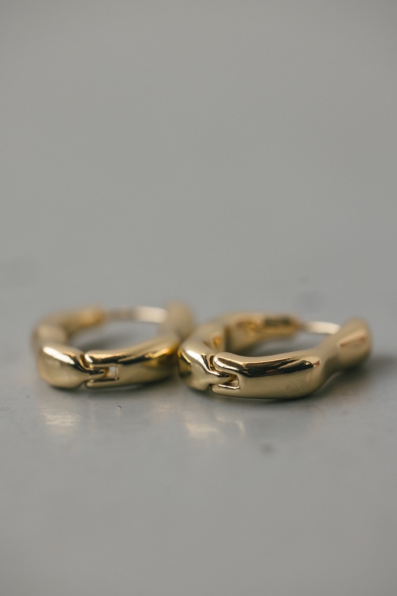 ウェーブラインフープピアス 詳細画像 GLD 8