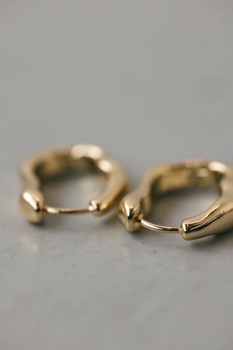 ウェーブラインフープピアス 詳細画像 GLD 9